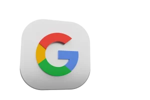 google application logo 3d rendering black background
